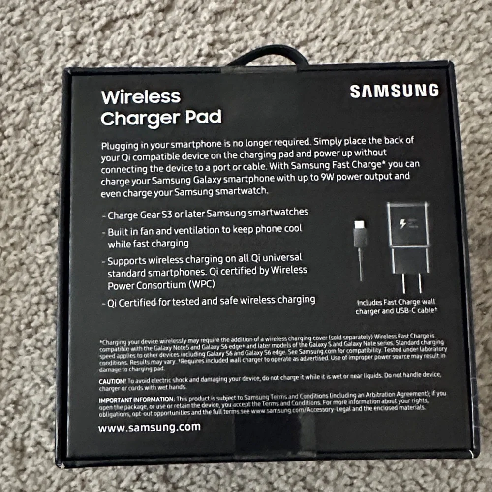 Samsung Wireless Charger Pad – Fast Charge Qi | New Sealed Box